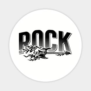 Rock Vintage Grungy Halftone Magnet